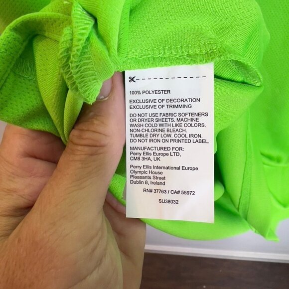 PGA TOUR $52 Men Airflux Mesh Golf Polo Shirt Size L Green Flash - Picture 7 of 10